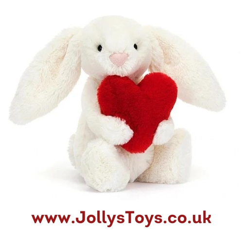 Jellycat Bashful Red Love Heart Bunny, Small